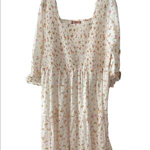 Jessakae Carefree Dress - Peach Floral / 2X plus size maxi dress floral
